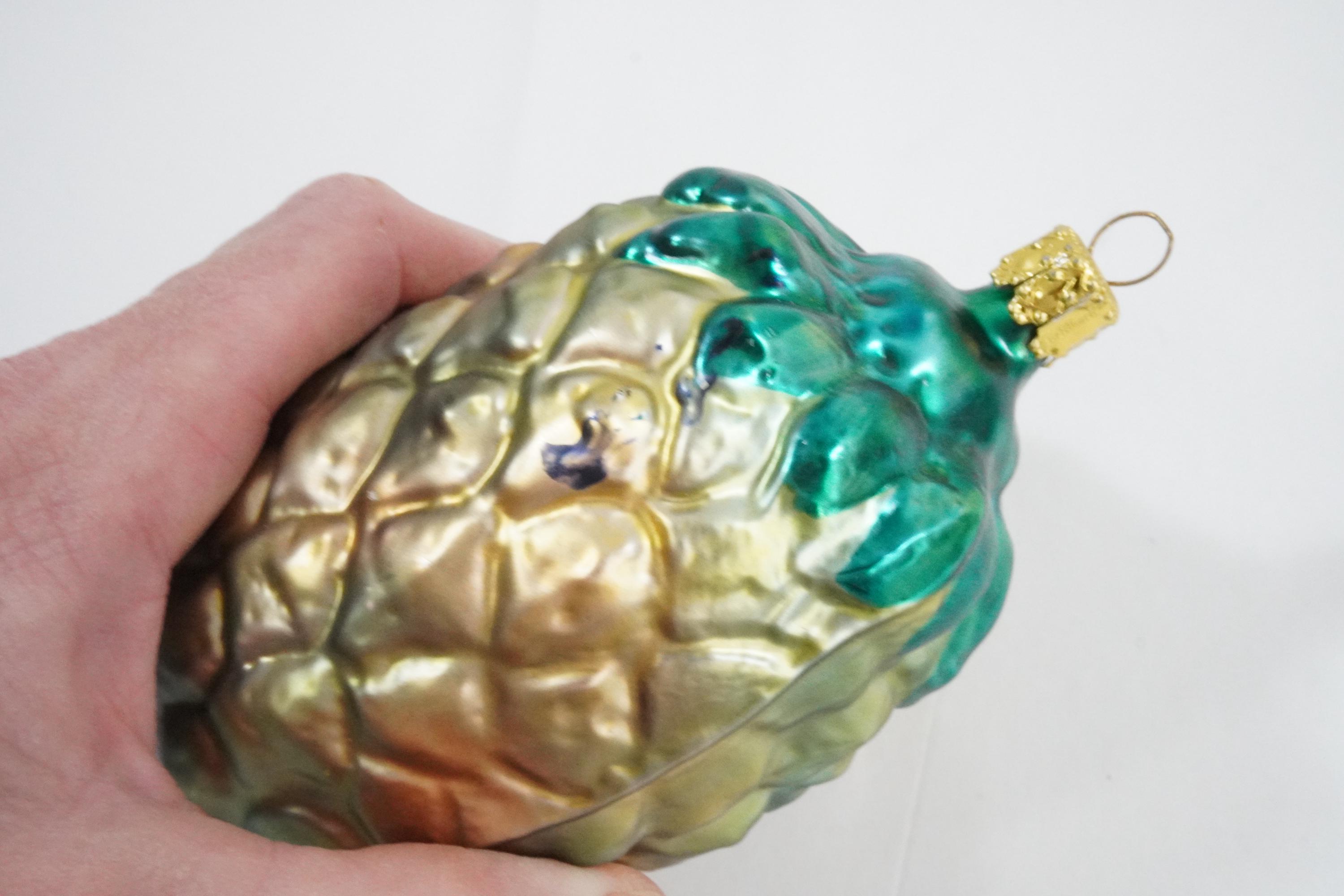 ヴィンテージクリスマスオーナメント、パイナップルフードオーナメント