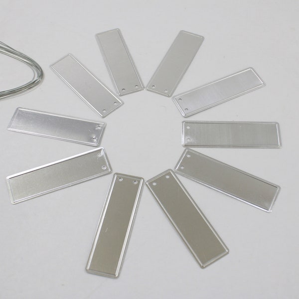 Aluminium Pflanzenetiketten, Blumenpflanzengartenetiketten, Tags, Identifikationsmarken, rechteckige Pflanzenetiketten, Metalletiketten, 10 w / Wire Free USA Ship