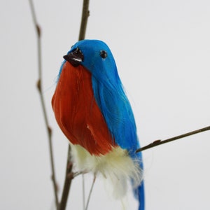 Künstlicher Vogel, mit Federn versehener Vogel, östlicher blauer Vogel, Federvogel, blauer Vogel-Kranz Lieferungen Feiertags-Kranz-Tischarrangement-freies USA-Schiff