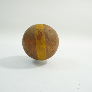 Croquet Ball, Wooden Striped Croquet Ball, Croquet Parts, Croquet Accessories Wood Croquet Ball, Yellow Stripe Wood Ball, 468 Free USA Ship