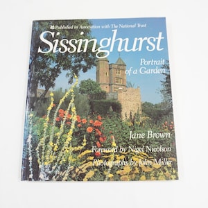 Sissinghurst Portrait of a Garden, By Jane Brown, Softcover, 1990, English Manor Home, Gardening Gift Book, National Trust, Free USA Ship