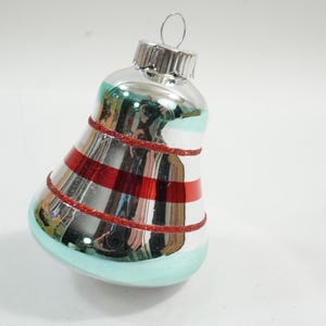 Weihnachtsverzierung, moderne Radko Baumverzierung, Radko Glas Christbaumkugeln, glänzende Brite gestreifte Verzierung, Lot W43 Free USA Ship