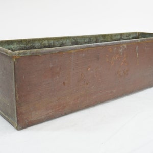 Copper Flower Planter, Copper Liner, Narrow Long Copper Garden Container, Rectangular Copper Pot, Plant Holder, Modern Garden Free USA Ship