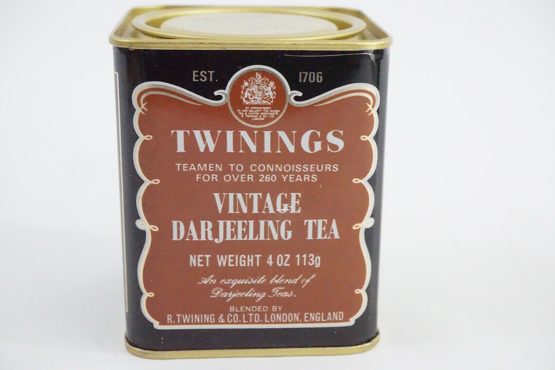 Twinings Tea Tin Metal EMPTY Tea Tin Vintage Metal Twinings Etsy