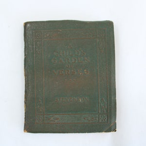 A Child&#39;s Garden of Verses Book, By Robert Louis Stevenson, Little Leather Library, 1916-1923s Antique Book, Free USPS Media Mail