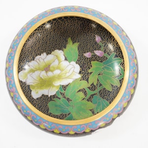 Cloisonne Schüssel, Cloisonne Emaille Schüssel, 5 &quot;Durchmesser Sammler Metallarbeiten, Bunte Emaille aus China RB205 Kostenloser Versand aus den USA