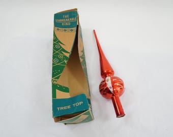 Kerstboomtopper, rode plastic bovenkant voor boom, decoratie boom, vintage jaren 60 kerstboomtopper decor Lot Z73 Gratis VS-schip