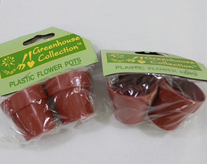 Mini Small Plastic Terracotta Like Pots, Mini Seedling Pots, Craft Supplies, Small Plastic Craft