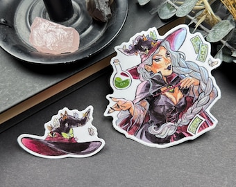 Drag Witch Stickers / vinyl sticker duo / modern witches