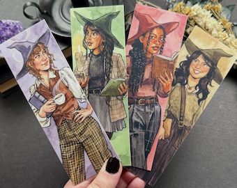 Bookish Witch Bookmarks / Dark Academia bookmarks / modern witches