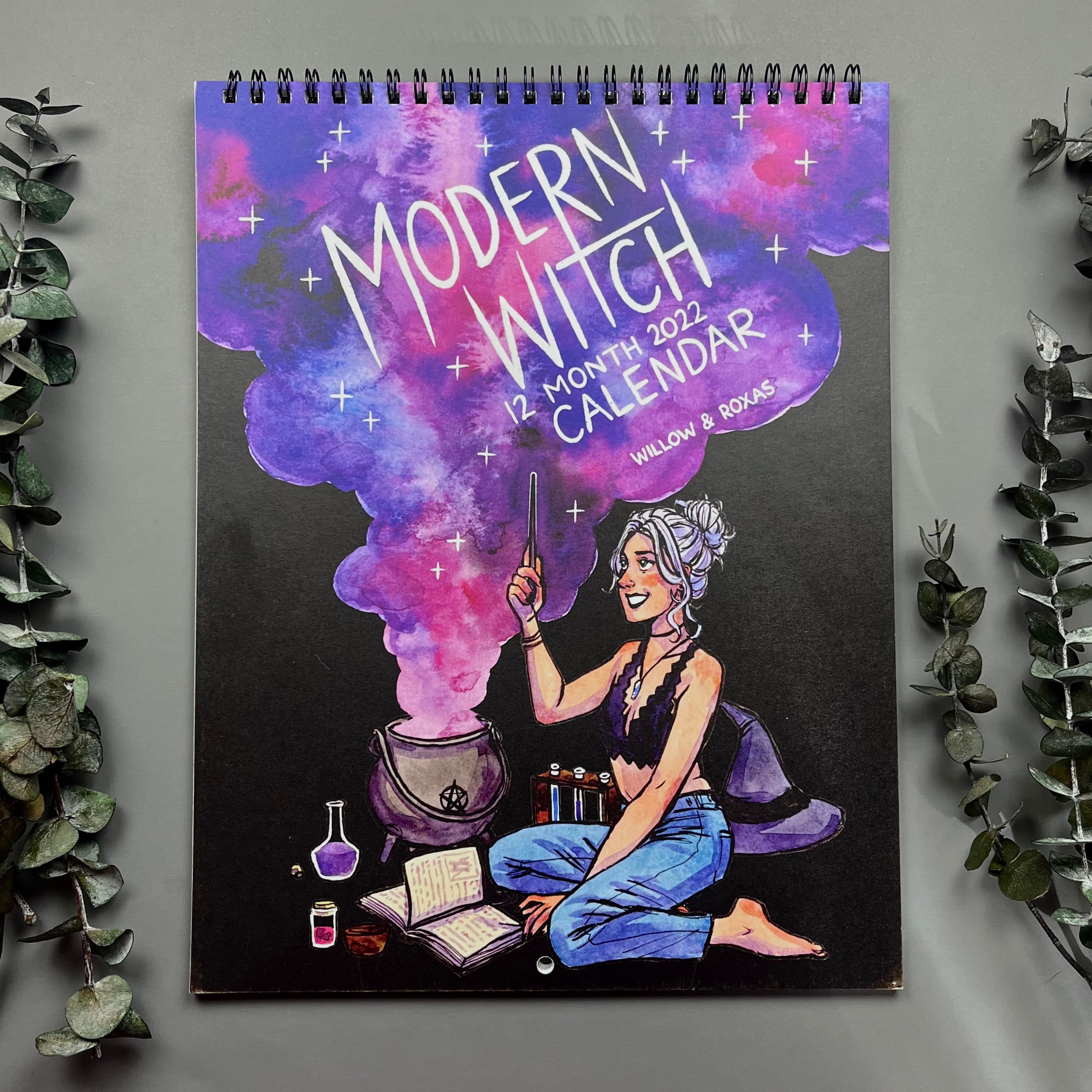 2022 Modern Witch 12 Month Calendar / Original Watercolor | Etsy