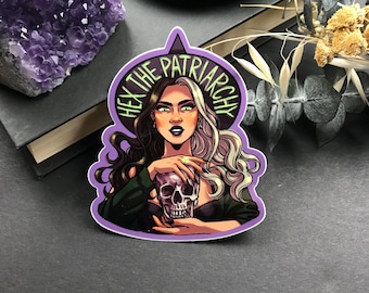 Hex The Patriarchy / Pegatina de vinilo / Pegatina de bruja moderna