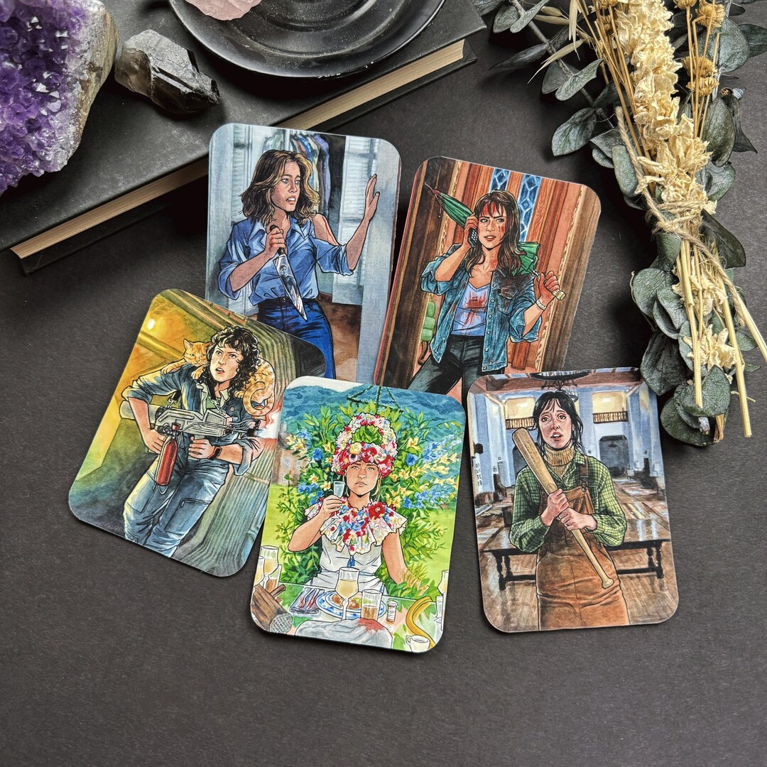 Final Girl Magnets Scream Queens Horror Art Magnets