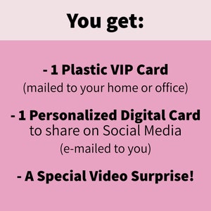 Super Fan VIP Card - Etsy