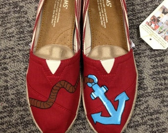 Custom Handpainted Love Faith Hope boat anchors the soul Toms ANCHOR NAUTICAL MARINE soul toms