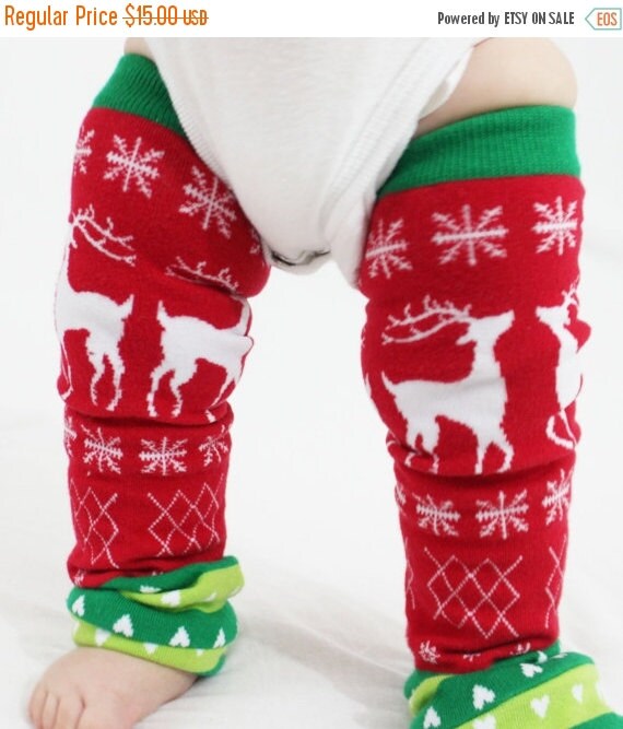 Items similar to CLOSEOUT SALE Christmas Baby Leg Warmers Tacky, Ugly