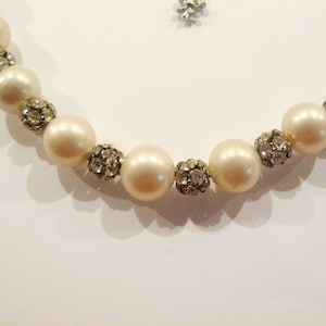 Stunning Vintage Vendome Faux & Rhinestone Balls Necklace image 1