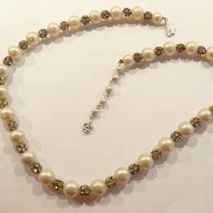 Stunning Vintage Vendome Faux & Rhinestone Balls Necklace image 2