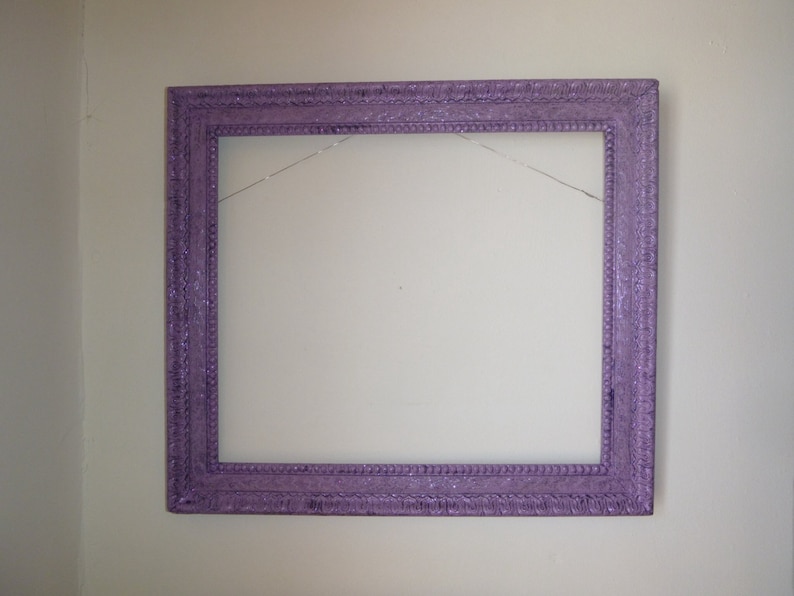 Wood Frame Purple Sparkle