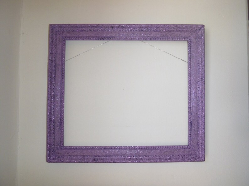 Wood Frame Purple Sparkle