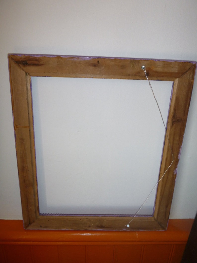 Wood Frame Purple Sparkle