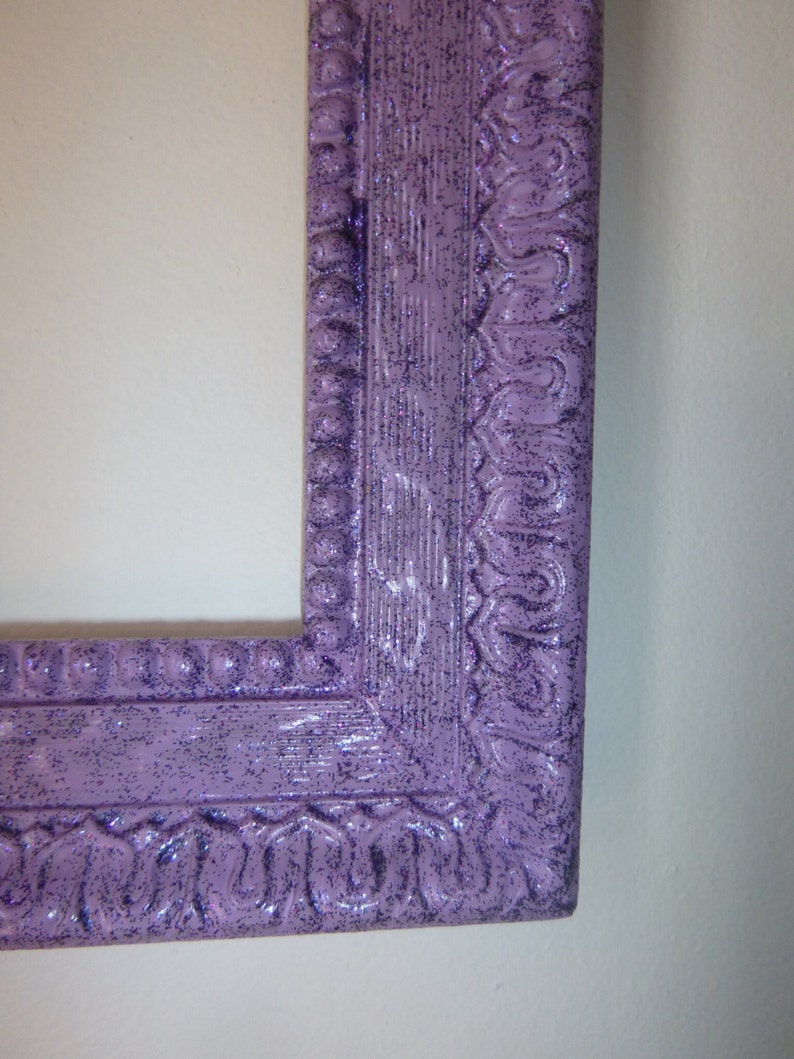 Wood Frame Purple Sparkle
