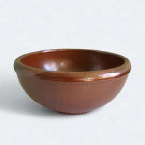 Raus ceramic stoneware rustic brown bowl mid-century Sweden 60&#39;s