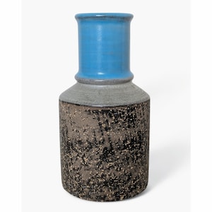 Upsala-Ekeby Mari Simmulson Blå Band ceramic vase Sweden 60's
