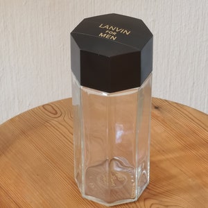 Lanvin pour hommes grand factice affichage verre bakélite parfum cologne bouteille anni '80