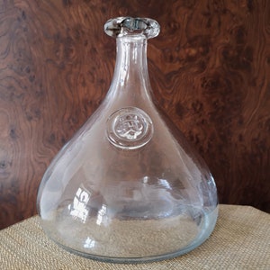Carafe carafe bouteille transparente Ole Winther Holmegaard Kastrup Danemark 60's