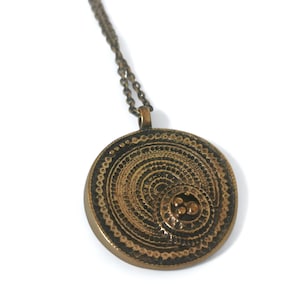 Jorma Laine Finland bronze pendant necklace 70&#39;s
