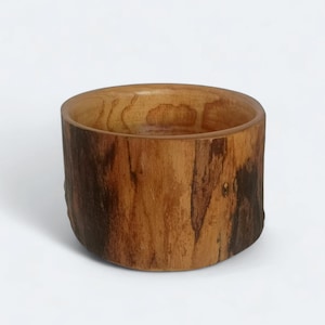 Wooden bowl folk art bark organic Sweden 80&#39;s