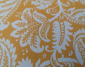 Vintage wallpaper roll Eco Tapeter Sweden orange white flowers paisley 70&#39;s
