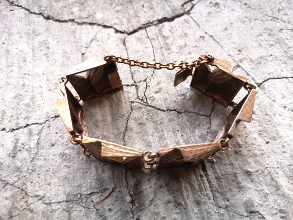 Bronze modernist bracelet Finland Kalevi Sara Kul… - image 6