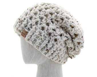 Ainsley Slouch Virkmönster för Mössa | Bulky Yarn Beanie | Enkelt Slouchy Virkmönster | 8 Storlekar | Mysig Vardagsvirkning