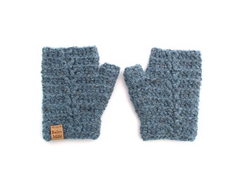 Crochet Fingerless Mittens Pattern - Grotto Hand Warmers (2-4 yrs through Men's L Sizes)