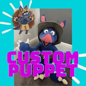 INSTALMENT ONLY Custom puppet - Professional Muppet Style Hand and Rod- Furry Cat Dog Fursuit Alternative fursona pet DND