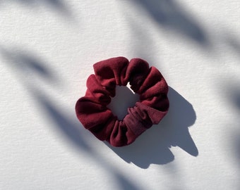 Everyday Mixed Berry Cotton Scrunchie. Hand-dyed. Shibori. Cotton Scrunchie. Small Scrunchie. Hair Accessories. Tie-dye. Red. Purple. Gift.
