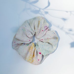 Jumbo Funfetti Raw Silk Scrunchie. Hand-dyed. Shibori. Silk Scrunchie. Large Scrunchie. Oversized Scrunchie. Hair Accessory. Zero Waste.