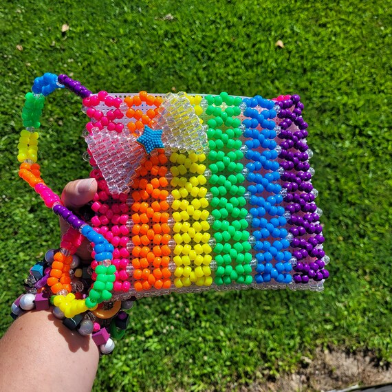 HOW TO MAKE A KANDI/BEADED BAG!/Step by step/How to tutorial! 
