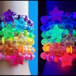 6 Rainbow Cat Kandi Bracelets,kandi Singles,rave Bracelets,rave Kandi,rave  Set,kandi Kid,rainbow Bracelets,kawaii Bracelets,kawaii Cat,plur 