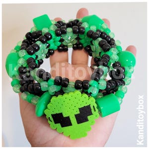Alien Kandi Cuff,Kandi Bracelet,3d Kandi Cuff,EDM Bracelet