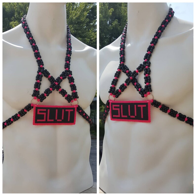 Slut kandi harness mens harness rave harness pride harness Etsy