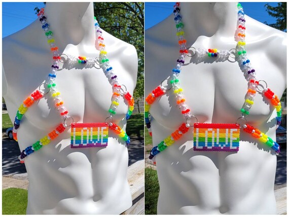 Orgullo arnés para hombres arnés edc kandi traje - Etsy España