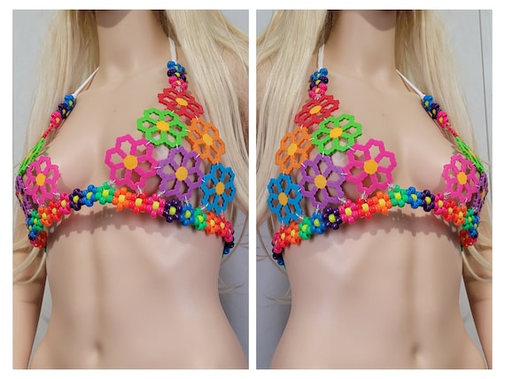 Candy Bra,kandi Top,rave Outfit, Edc Outfit, Pride Outfit,rave Bra,rave  Top,festival Top,festival Outfit,pride Bra,rave Clothing,candy Top -   Ireland