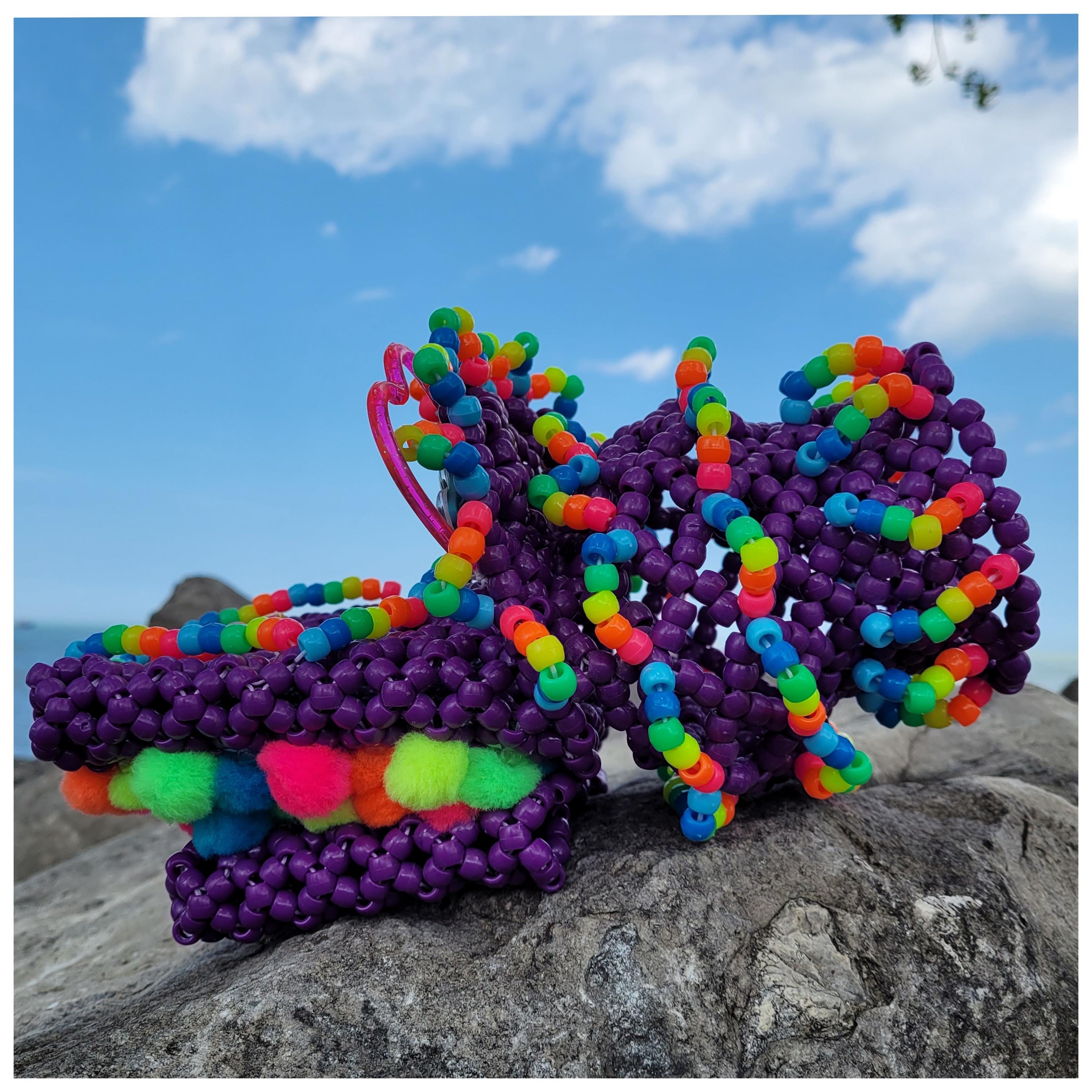 OOAK Kandi Puppet: Beaded Rave Festival Accessory - Etsy