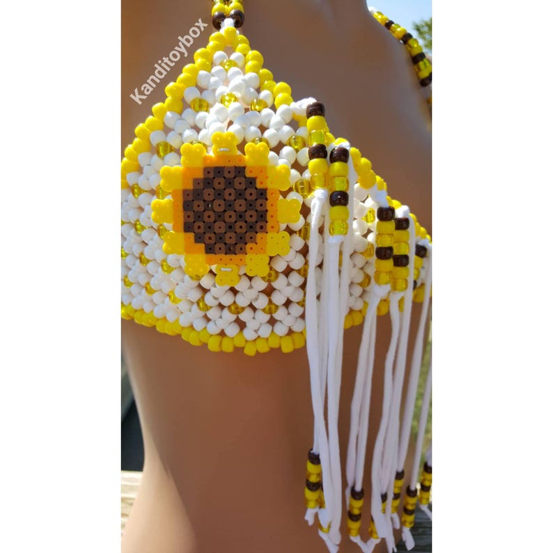 Sunflower Kandi Brarave Outfit Rave Brafestival - Etsy