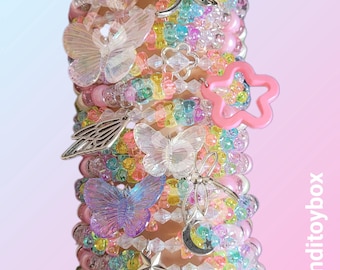 Pastel Kandi Bracelet Set: Kawaii Rave Bead Bracelets