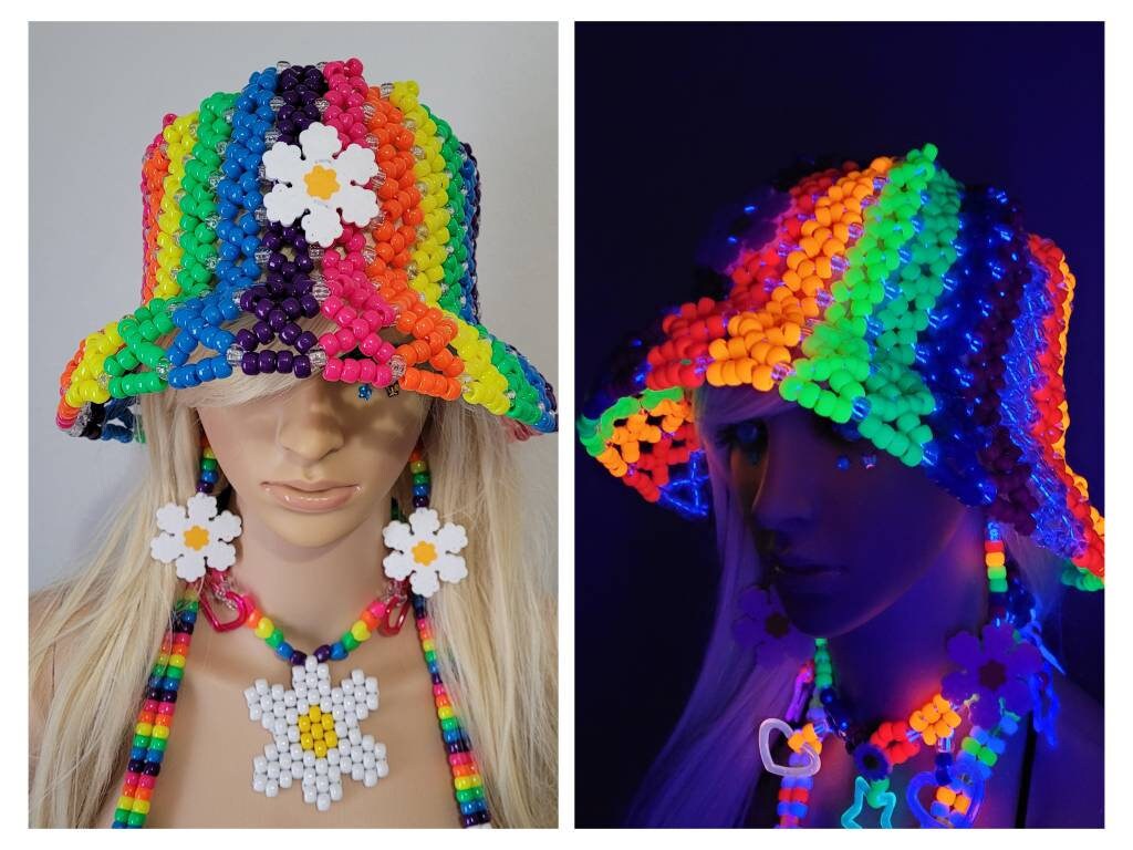 Daisy Kandi Bucket Hat,rave Hat,rave Bucket Hat,festival  display picture 2