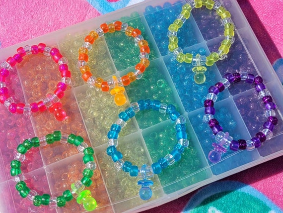 Plur Baby Pacifier Kandi Bracelets, Glitter Bracelets, Kandi Singles, Rave  Bracelets, Edc Kandi, Kandi Kid, Rave Outfit, Kawaii Bracelets - Yahoo  Shopping